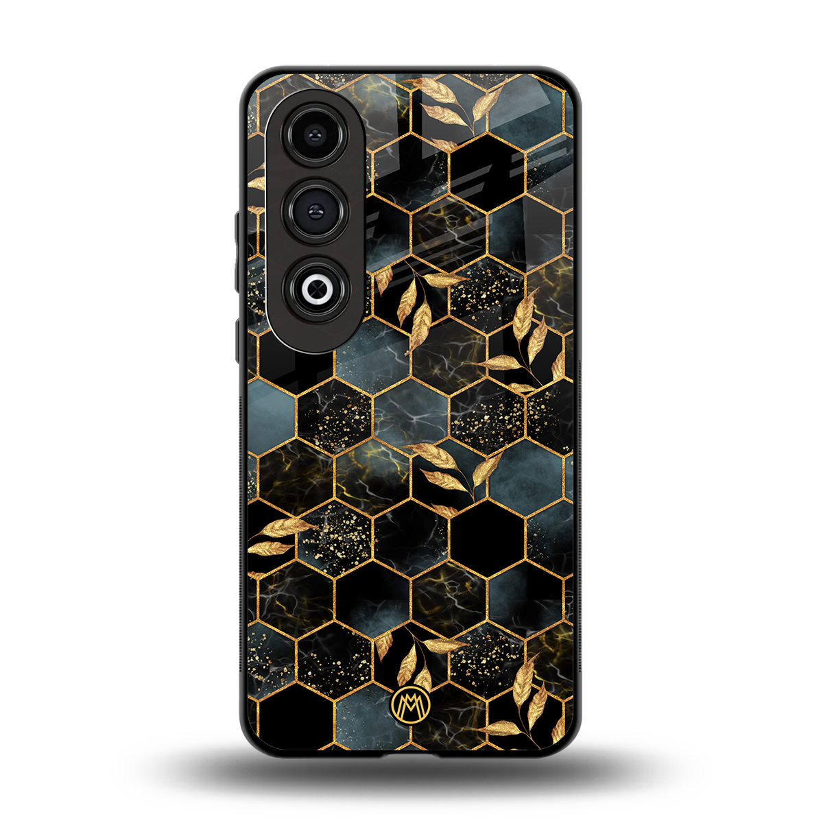 black blue tile marble back phone cover | glass case for oneplus nord ce 4