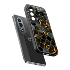 black blue tile marble back phone cover | glass case for oneplus nord ce 4