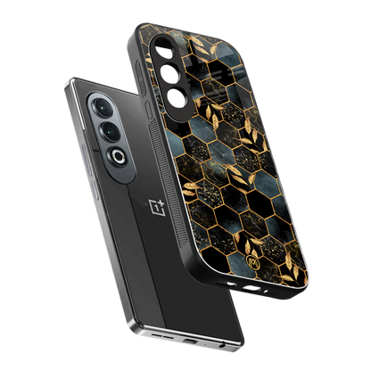 black blue tile marble back phone cover | glass case for oneplus nord ce 4