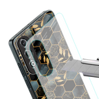 black blue tile marble back phone cover | glass case for oneplus nord ce 4