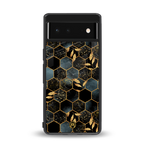 black blue tile marble back phone cover | glass case for Google Pixel 6A