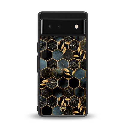 black blue tile marble back phone cover | glass case for Google Pixel 6A
