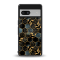 black blue tile marble back phone cover | glass case for Google Pixel 7