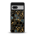 black blue tile marble back phone cover | glass case for Google Pixel 7