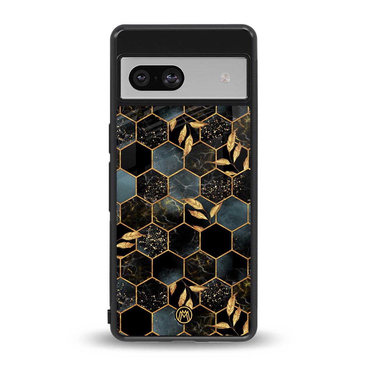 black blue tile marble back phone cover | glass case for Google Pixel 7