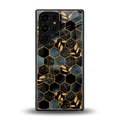 black blue tile marble back phone cover | glass case for samsung galaxy s25 ultra