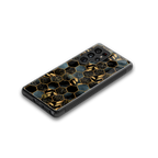 black blue tile marble back phone cover | glass case for samsung galaxy s25 ultra