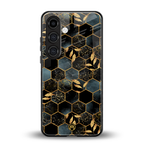 black blue tile marble back phone cover | glass case for samsung galaxy s24 plus