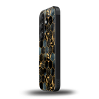 black blue tile marble back phone cover | glass case for samsung galaxy s23