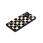 black cherries check pattern back phone cover | glass case for nothing phone 1