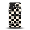black cherries check pattern back phone cover | glass case for nothing phone 2