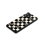 black cherries check pattern back phone cover | glass case for nothing phone 2