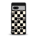 black cherries check pattern back phone cover | glass case for Google Pixel 7