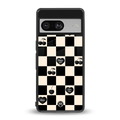 black cherries check pattern back phone cover | glass case for Google Pixel 8
