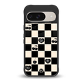 black cherries check pattern back phone cover | glass case for google pixel 9
