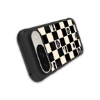 black cherries check pattern back phone cover | glass case for google pixel 9