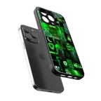 black green aesthetic collage back phone cover | glass case for iphone 13 pro