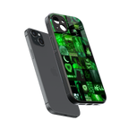 black green aesthetic collage back phone cover | glass case for iphone 15 plus