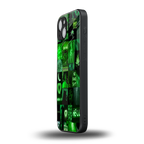 black green aesthetic collage back phone cover | glass case for iphone 15