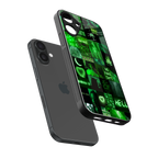 black green aesthetic collage back phone cover | glass case for iphone 16 plus
