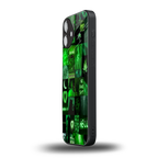 black green aesthetic collage back phone cover | glass case for iphone 16 plus