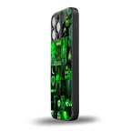 black green aesthetic collage back phone cover | glass case for iphone 16 pro max