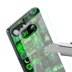 black green aesthetic collage back phone cover | glass case for iphone 16e