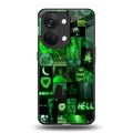 black green aesthetic collage back phone cover | glass case for oneplus nord 3