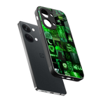 black green aesthetic collage back phone cover | glass case for oneplus nord 3