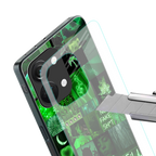black green aesthetic collage back phone cover | glass case for oneplus nord 3