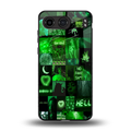 black green aesthetic collage back phone cover | glass case for oneplus nord 4
