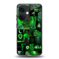 black green aesthetic collage back phone cover | glass case for oneplus nord ce 3