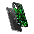 black green aesthetic collage back phone cover | glass case for oneplus nord ce 3