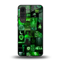 black green aesthetic collage back phone cover | glass case for oneplus nord ce 4 lite