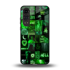black green aesthetic collage back phone cover | glass case for oneplus nord ce 4 lite