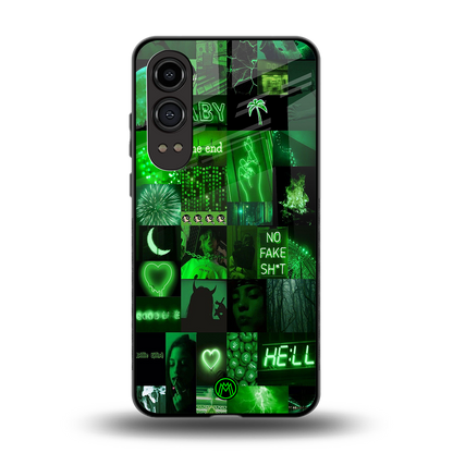 black green aesthetic collage back phone cover | glass case for oneplus nord ce 4 lite