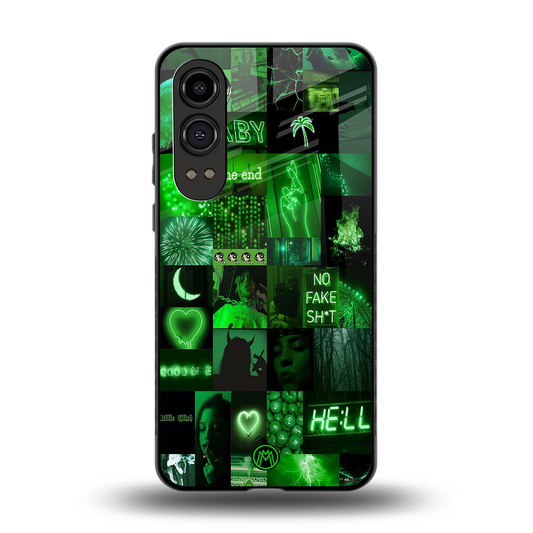black green aesthetic collage back phone cover | glass case for oneplus nord ce 4 lite