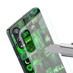black green aesthetic collage back phone cover | glass case for oneplus nord ce 4 lite