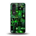black green aesthetic collage back phone cover | glass case for oneplus nord ce 4