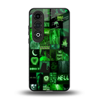 black green aesthetic collage back phone cover | glass case for oneplus nord ce 4
