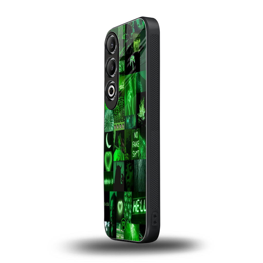 black green aesthetic collage back phone cover | glass case for oneplus nord ce 4