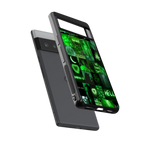 black green aesthetic collage back phone cover | glass case for google pixel 6 pro