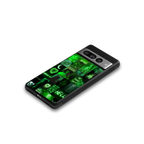 black green aesthetic collage back phone cover | glass case for google pixel 7 pro
