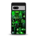 black green aesthetic collage back phone cover | glass case for Google Pixel 7