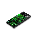 black green aesthetic collage back phone cover | glass case for google pixel 8 pro