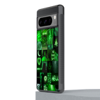 black green aesthetic collage back phone cover | glass case for google pixel 8 pro