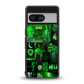 black green aesthetic collage back phone cover | glass case for Google Pixel 8