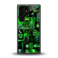 black green aesthetic collage back phone cover | glass case for samsung galaxy s25 ultra
