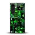 black green aesthetic collage back phone cover | glass case for samsung galaxy s25 plus