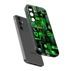 black green aesthetic collage back phone cover | glass case for samsung galaxy s23